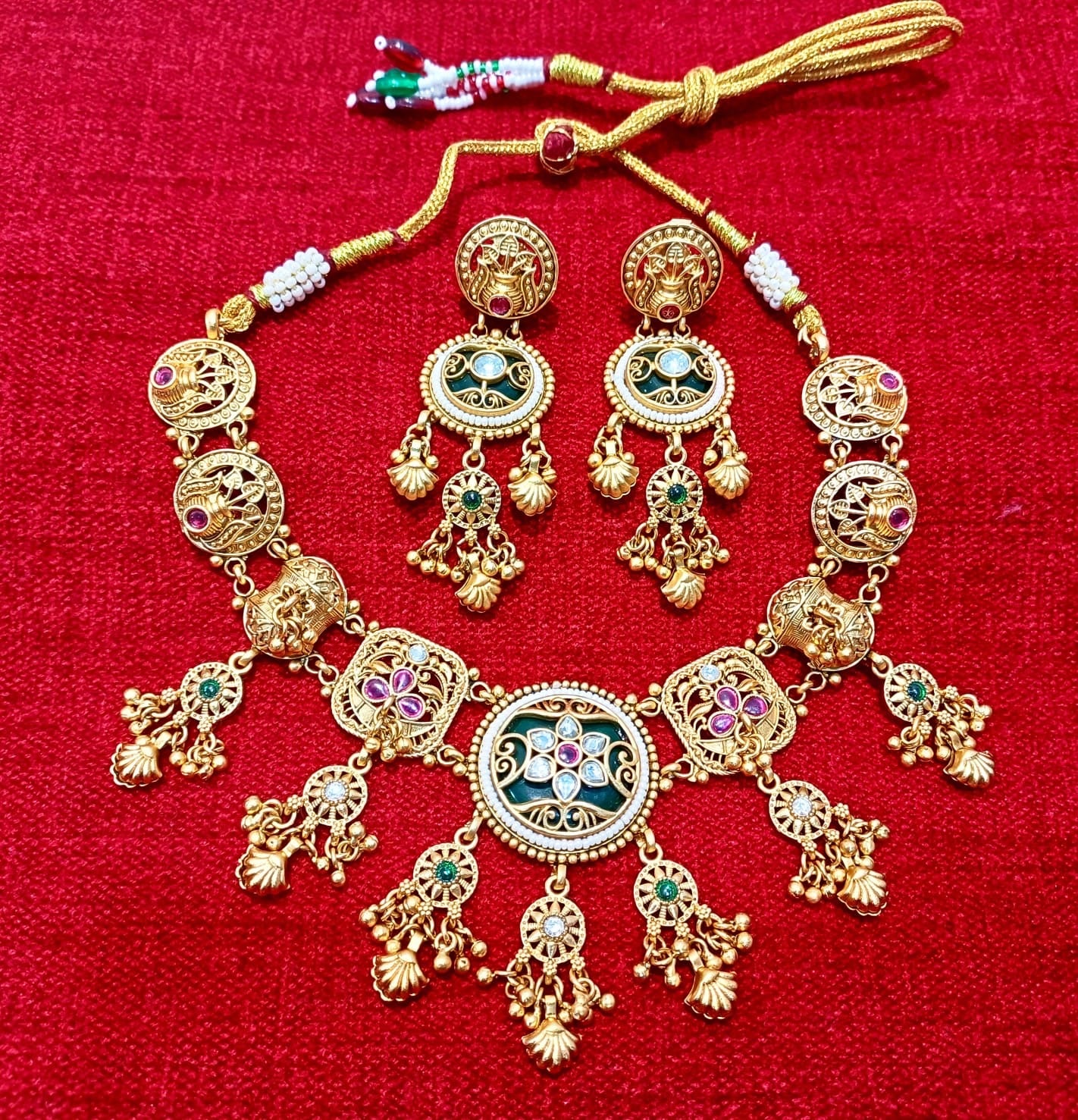 Brass Heritage Necklace Set