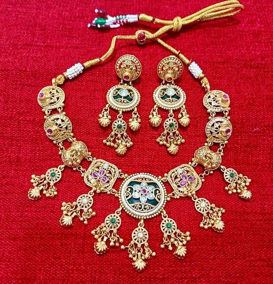 Brass Heritage Necklace Set