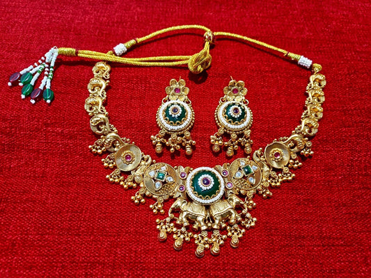 Brass Heritage Necklace Set