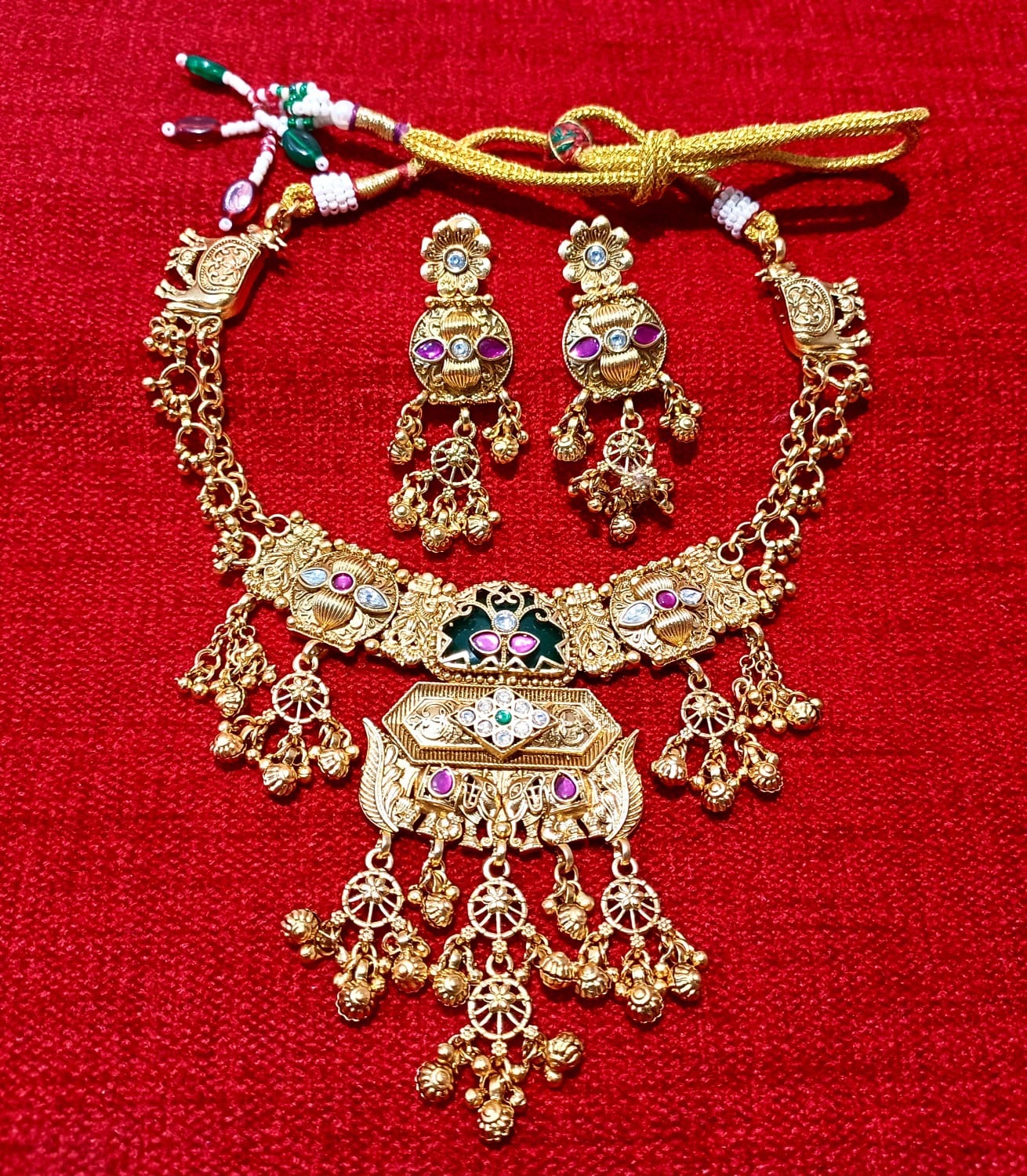 Brass Heritage Necklace Set