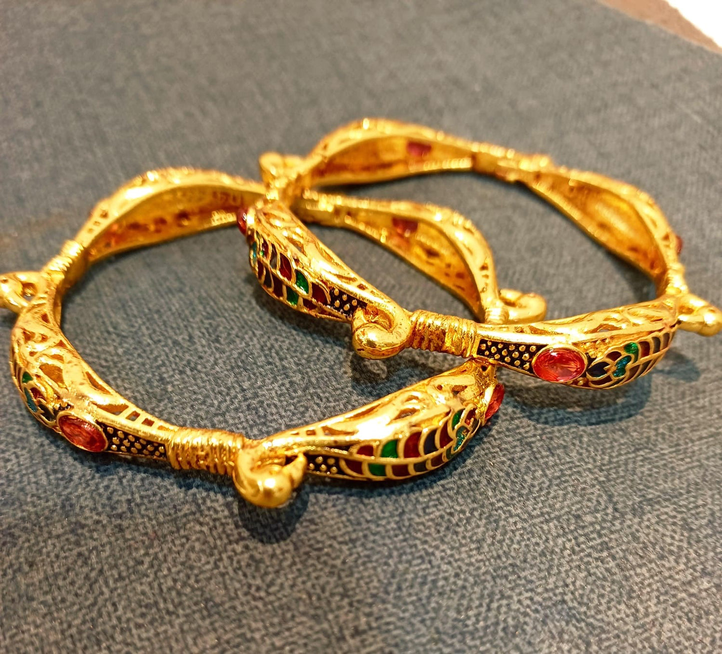 Brass Bangles 2 piece (Size 2.4)