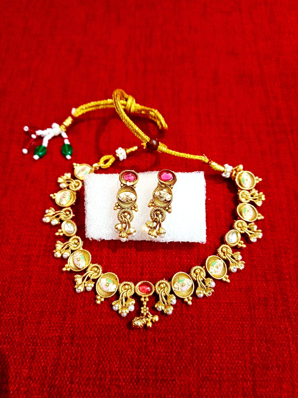 Traditional Gold-Tone Majak Necklace Set